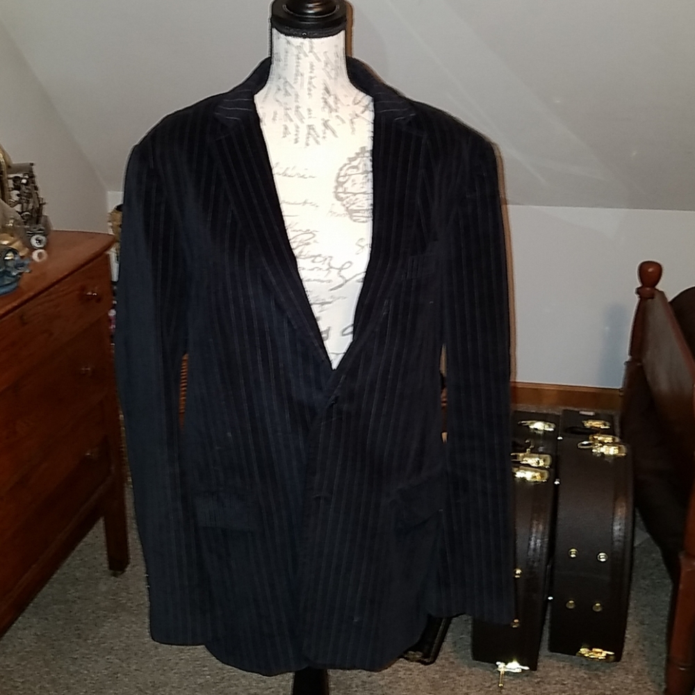 Kennith Cole black pinstriped blazer